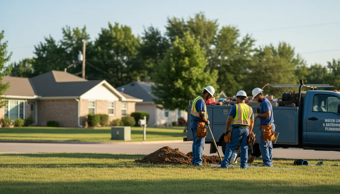 Residential water line and bathroom plumbing service in Moody, AL